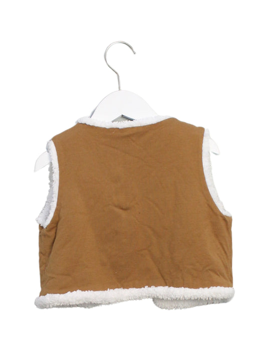 A Brown Outerwear Vests from Petit Bateau in size 8Y for girl. (Back View)