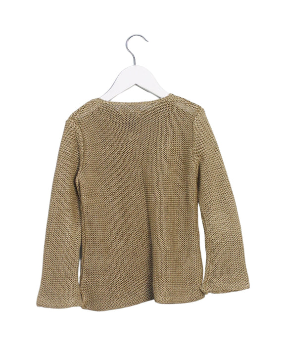 A Brown Knit Sweaters from Ralph Lauren in size 5T for girl. (Back View)