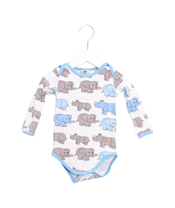 A Blue Long Sleeve Bodysuits from Smafolk in size 12-18M for boy. (Front View)