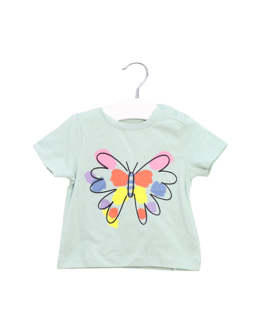A Green Short Sleeve T Shirts from Stella McCartney in size 3-6M for girl. (Front View)