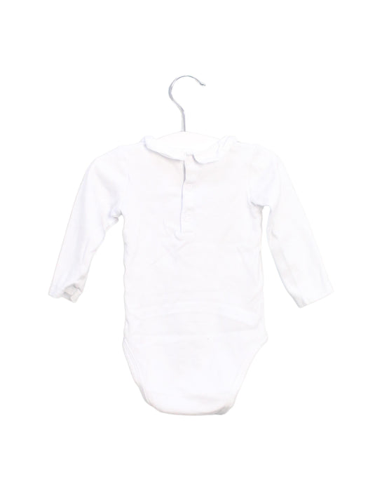 A White Long Sleeve Bodysuits from Jacadi in size 6-12M for girl. (Back View)