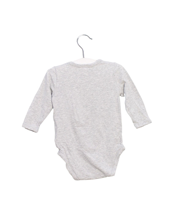 A Grey Long Sleeve Bodysuits from Seed in size 3-6M for boy. (Back View)