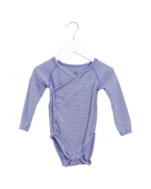 A Blue Long Sleeve Bodysuits from Petit Bateau in size 2T for boy. (Front View)