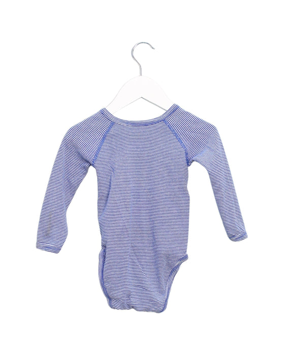 A Blue Long Sleeve Bodysuits from Petit Bateau in size 2T for boy. (Back View)