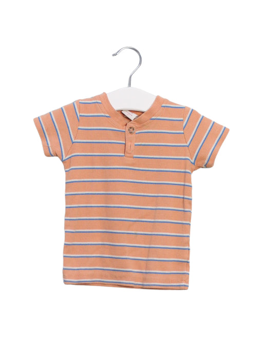 A Peach Short Sleeve Tops from Seed in size 6-12M for girl. (Front View)