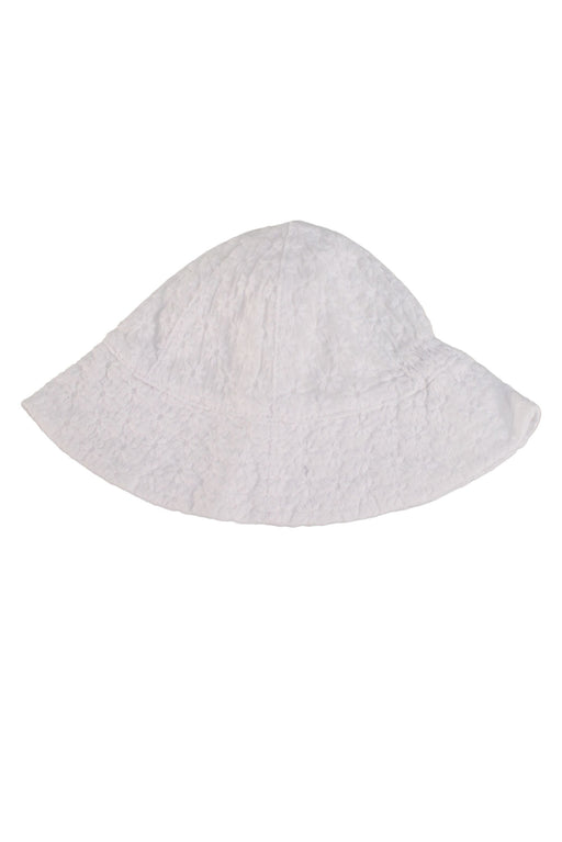A White Sun Hats from Seed in size 6-12M for girl. (Front View)