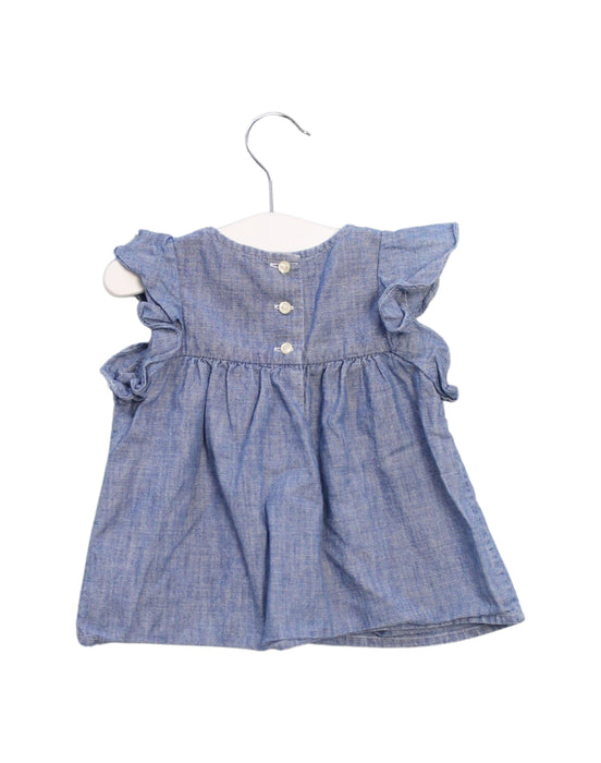 A Blue Short Sleeve Tops from Ralph Lauren in size 6-12M for girl. (Back View)