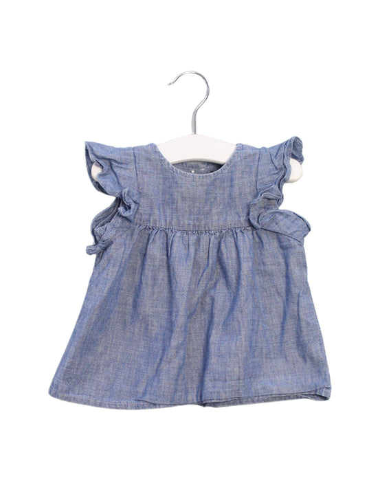 A Blue Short Sleeve Tops from Ralph Lauren in size 6-12M for girl. (Front View)