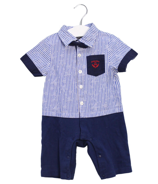 A Blue Short Sleeve Rompers from Chickeeduck in size 12-18M for boy. (Front View)