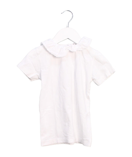 A White Short Sleeve Tops from Pepa & Co. in size 6T for girl. (Front View)