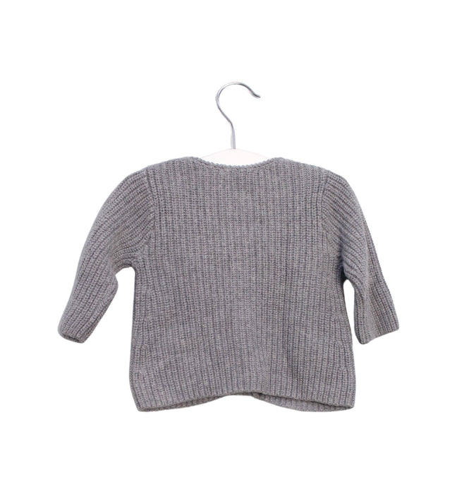 A Grey Cardigans from Jacadi in size 0-3M for girl. (Back View)