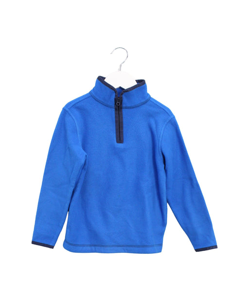 A Blue Zippered Sweatshirts from Lands' End in size 4T for boy. (Front View)