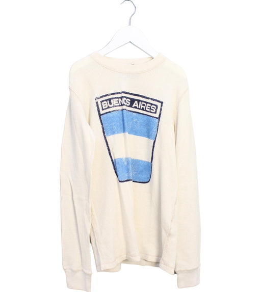 A Beige Crewneck Sweatshirts from Lucky Brand in size 8Y for boy. (Front View)