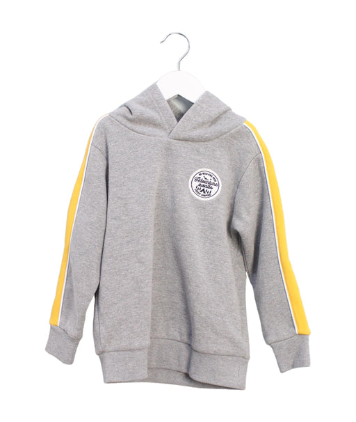 A Grey Hooded Sweatshirts from Chickeeduck in size 4T for boy. (Front View)