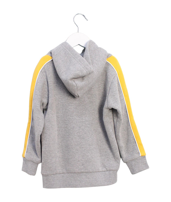 A Grey Hooded Sweatshirts from Chickeeduck in size 4T for boy. (Back View)
