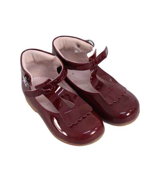 A Burgundy Flats from Jacadi in size 3T for girl. (Front View)