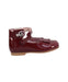 A Burgundy Flats from Jacadi in size 3T for girl. (Back View)