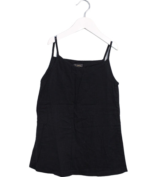 A Black Sleeveless Tops from Velveteen in size 5T for girl. (Front View)