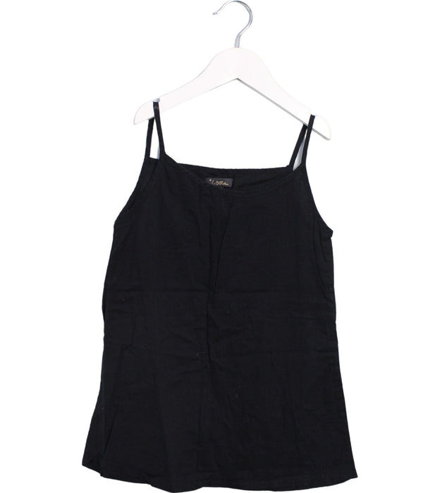 A Black Sleeveless Tops from Velveteen in size 5T for girl. (Front View)