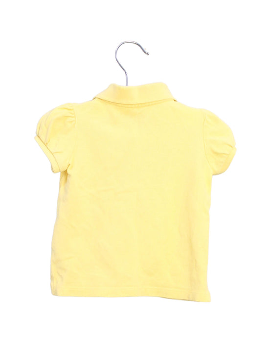 A Yellow Short Sleeve Polos from Ralph Lauren in size 6-12M for girl. (Back View)