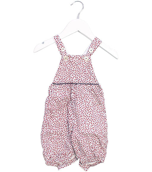 A White Overall Shorts from Jacadi in size 0-3M for girl. (Front View)