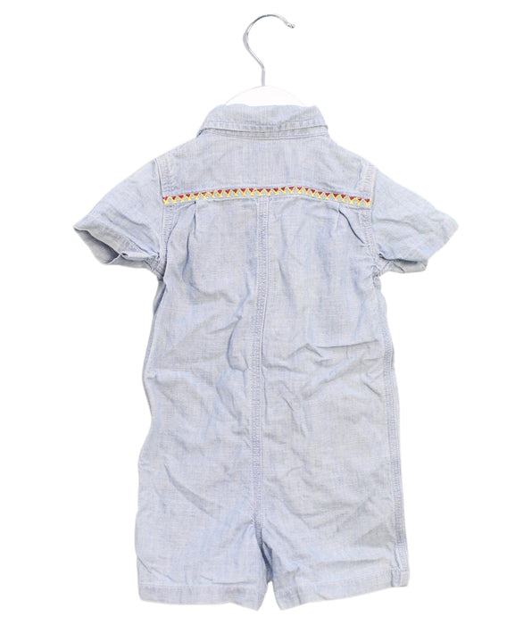 A Blue Short Sleeve Rompers from Ralph Lauren in size 3-6M for girl. (Back View)