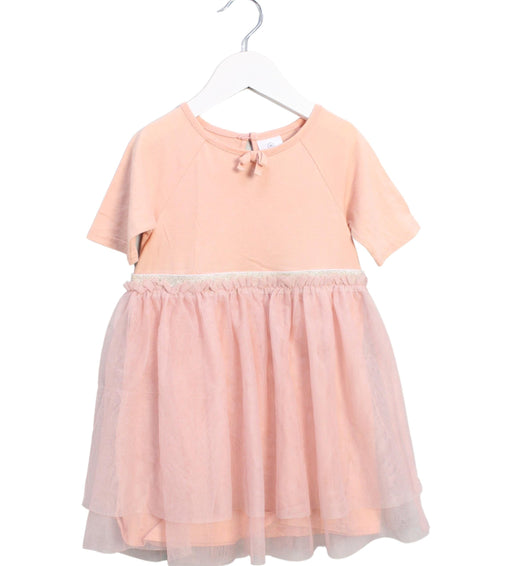 A Pink Short Sleeve Dresses from Hanna Andersson in size 18-24M for girl. (Front View)