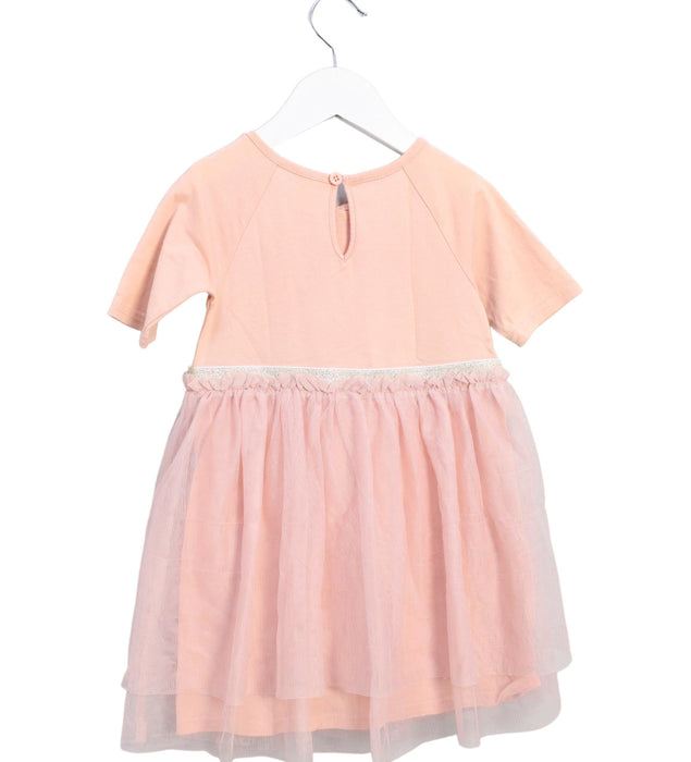 A Pink Short Sleeve Dresses from Hanna Andersson in size 18-24M for girl. (Back View)