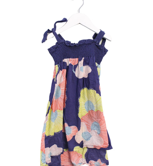A Multicolour Sleeveless Dresses from Tea in size 3T for girl. (Front View)