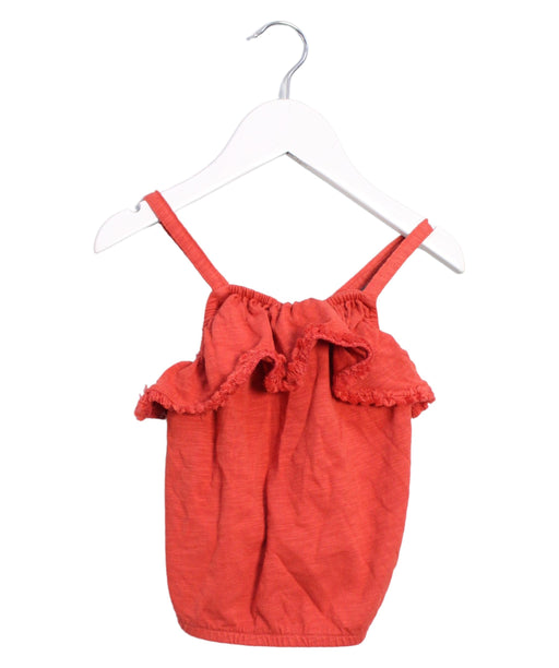 A Orange Sleeveless Tops from Tea in size 4T for girl. (Front View)