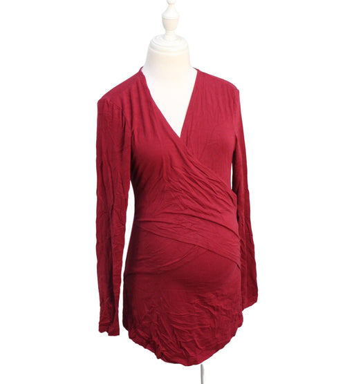 A Red Long Sleeve Tops from Ripe in size M for maternity. (Front View)