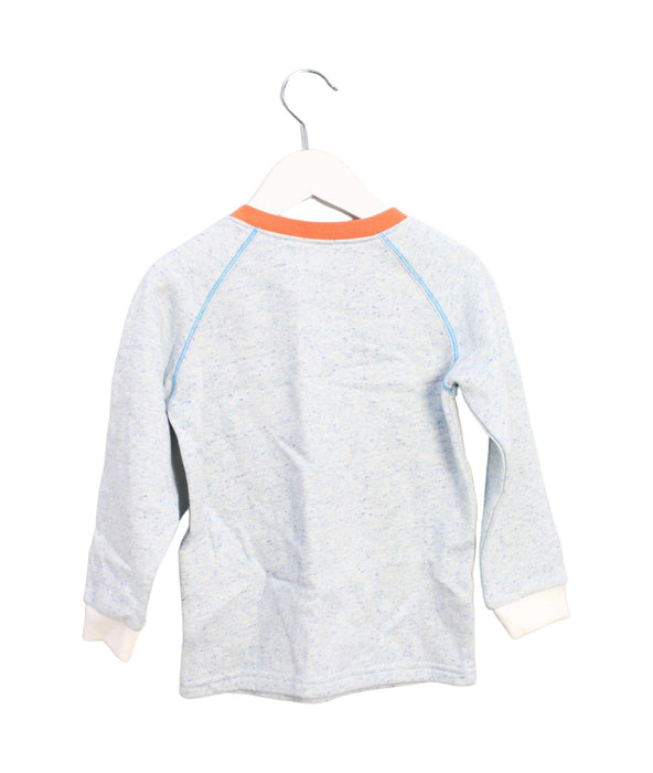 A Blue Crewneck Sweatshirts from Kingkow in size 4T for boy. (Back View)