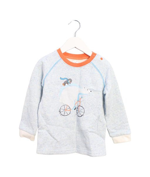 A Blue Crewneck Sweatshirts from Kingkow in size 4T for boy. (Front View)