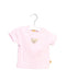 A Pink Short Sleeve T Shirts from Steiff in size 0-3M for girl. (Front View)