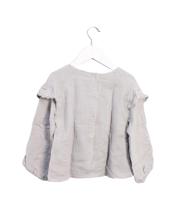 A Grey Long Sleeve Tops from Louise Misha in size 4T for girl. (Back View)