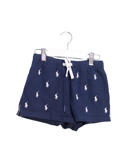 A Navy Shorts from Polo Ralph Lauren in size 7Y for girl. (Front View)