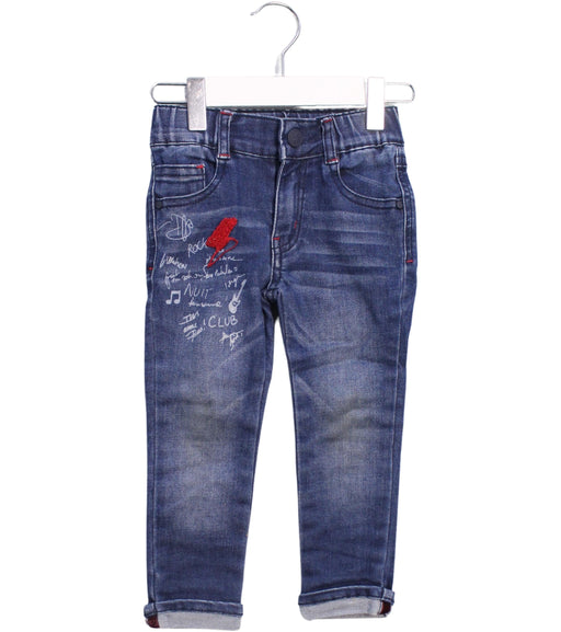 A Blue Jeans from IKKS in size 3T for boy. (Front View)