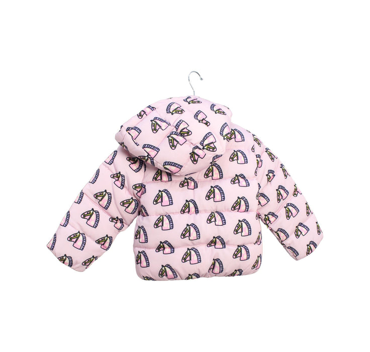 A Pink Puffer/Quilted Jackets from Stella McCartney in size 3T for girl. (Back View)