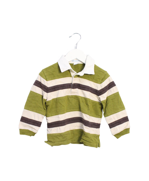 A Green Long Sleeve Polos from Janie & Jack in size 2T for boy. (Front View)