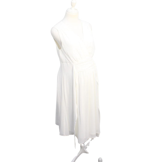A White Sleeveless Dresses from Noppies in size S for maternity. (Front View)