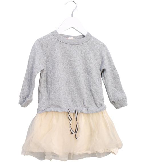 A Grey Sweater Dresses from Crewcuts in size 4T for girl. (Front View)