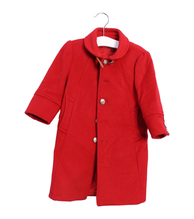 A Red Coats from Nicholas & Bears in size 12-18M for girl. (Front View)