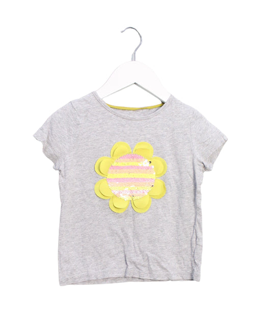 A Grey Short Sleeve T Shirts from Boden in size 3T for girl. (Front View)