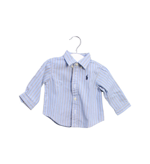 A Blue Shirts from Ralph Lauren in size 0-3M for boy. (Front View)