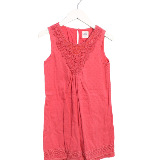 A Pink Sleeveless Dresses from Boden in size 7Y for girl. (Front View)