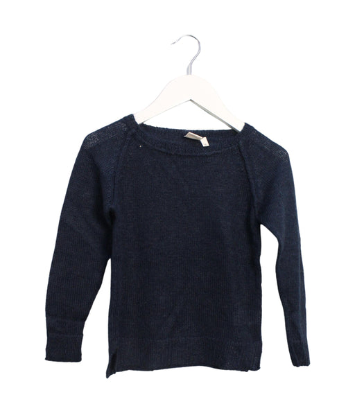 A Navy Knit Sweaters from Bonton in size 6T for girl. (Front View)
