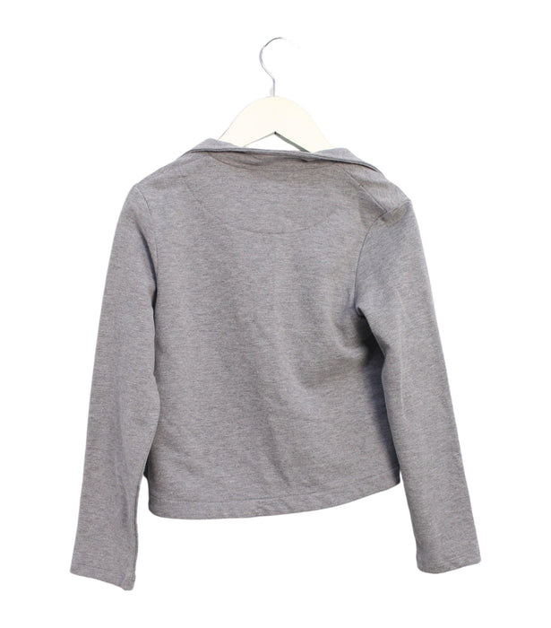 A Grey Lightweight Jackets from Microbe by Miss Grant in size 6T for girl. (Back View)