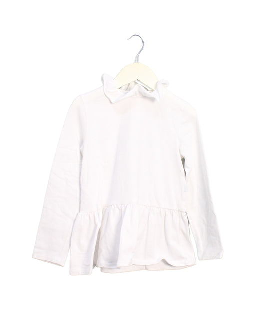 A White Long Sleeve Tops from Il Gufo in size 6T for girl. (Front View)