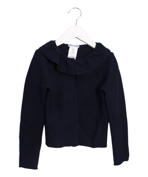 A Navy Cardigans from Jacadi in size 6T for girl. (Front View)