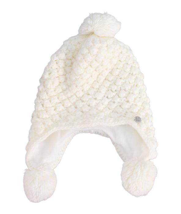 A Ivory Winter Hats from Spyder in size O/S for girl. (Front View)